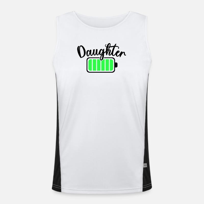 Neon Bar Equalizer Pattern - Men's Functional Contrast Tank Top  - white/black