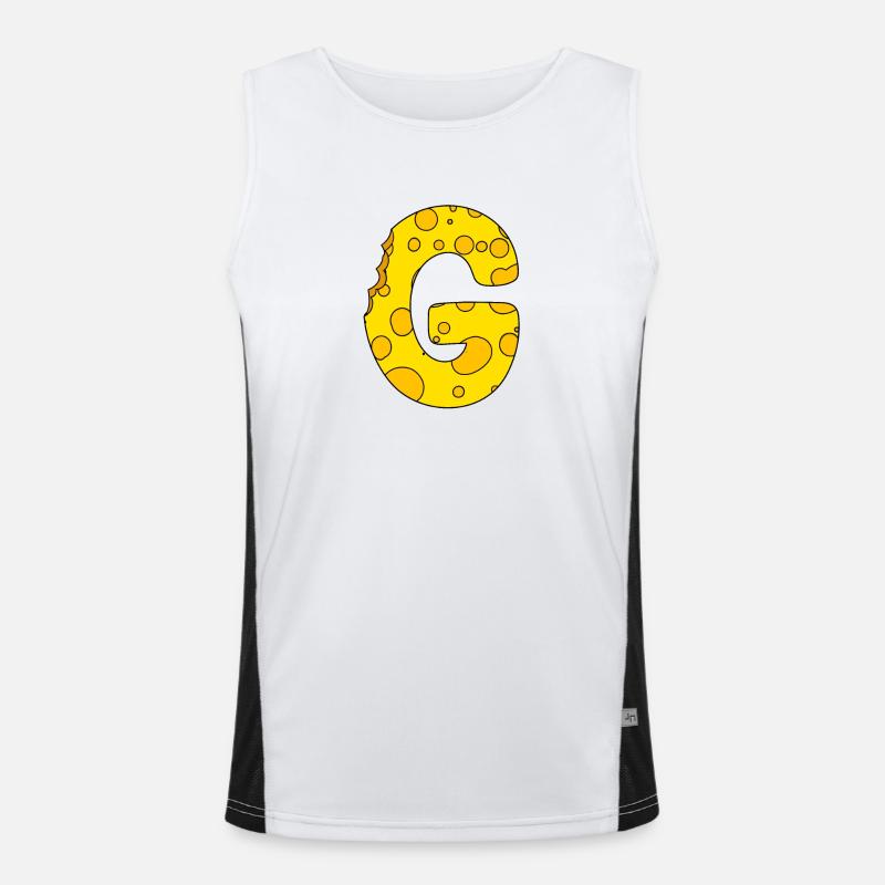 Buchstabe G Funktionelles Kontrast-Tank Top für Männer 