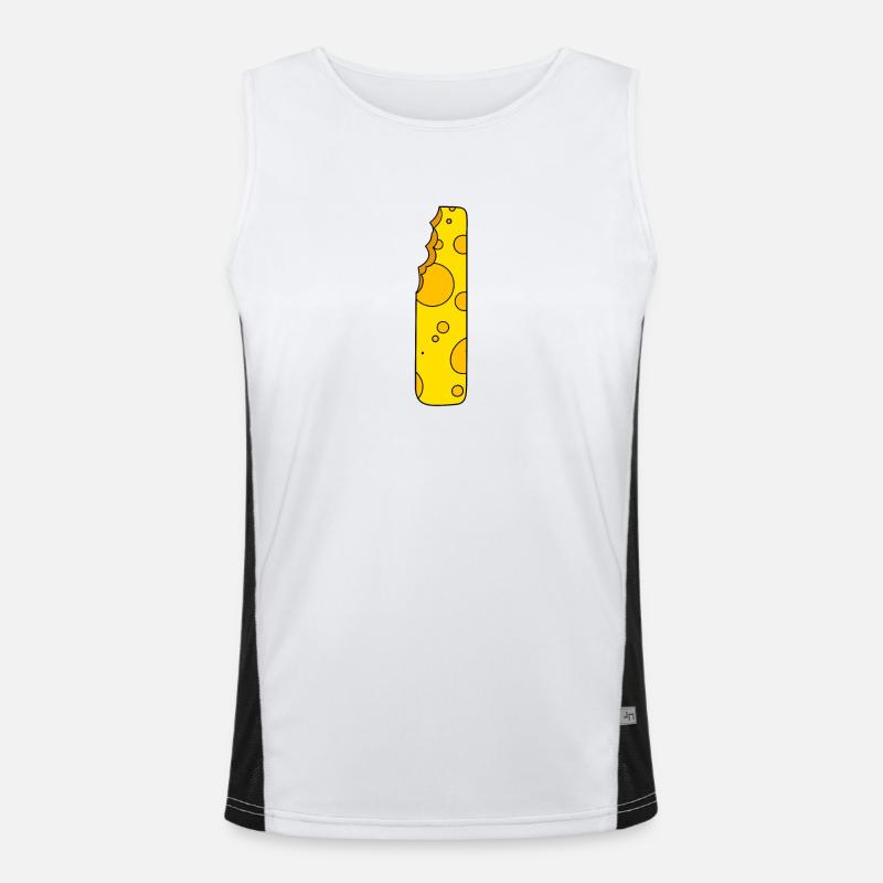 Point I - Men's Functional Contrast Tank Top  - white/black