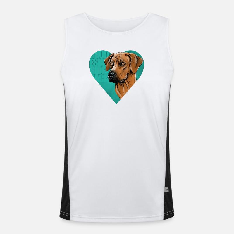 Rhodesian Ridgeback Funktionelles Kontrast-Tank Top für Männer 