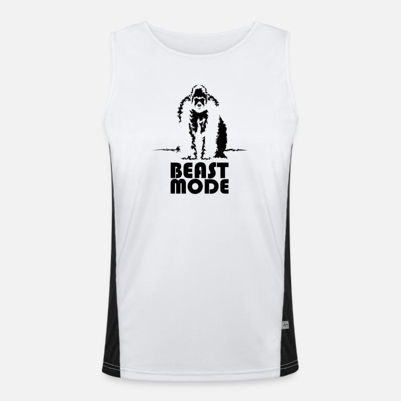 Beast Modus Symbol Gorilla Affe monkey Affen Icon Funktionelles Kontrast-Tank Top für Männer 