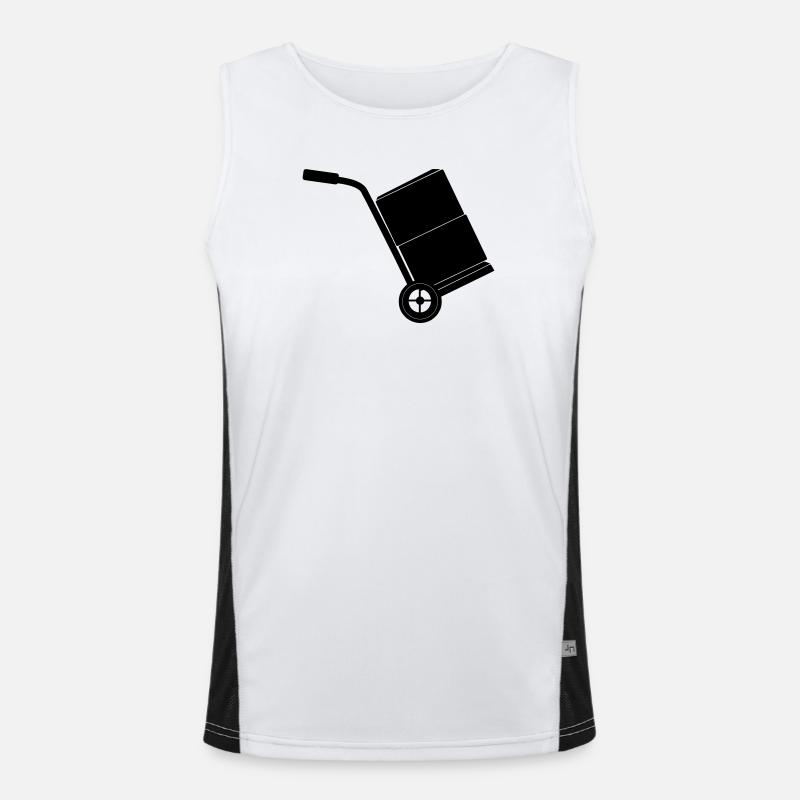 Trolley mover with two boxes Men's Functional Contrast Tank Top 