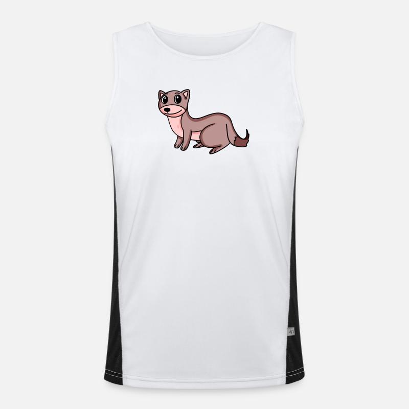 Wiesel Marder Funktionelles Kontrast-Tank Top für Männer 
