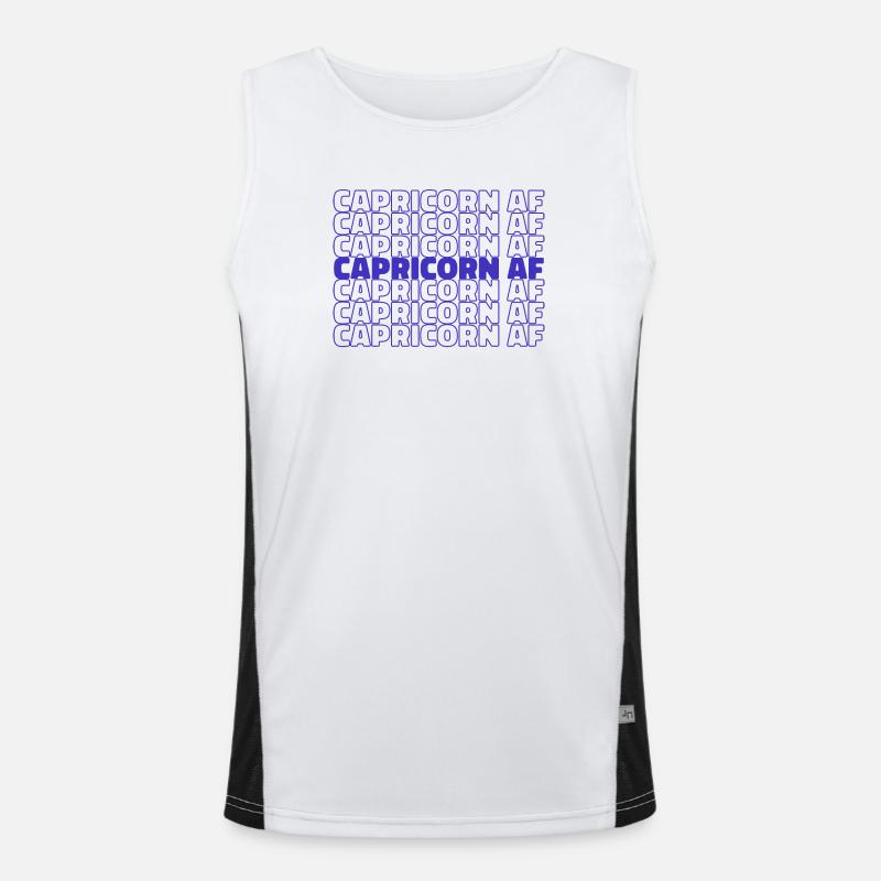 Capricorn Statement Horoscope Constellation Zodiac Men's Functional Contrast Tank Top 