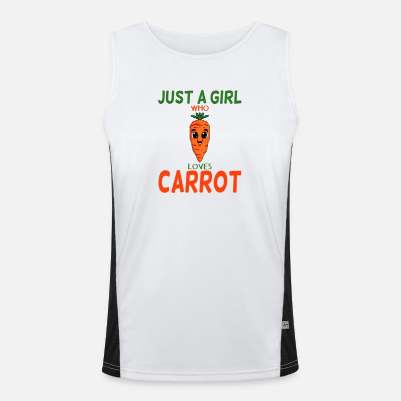 Vegansk gulerod gulerod gulerødder - Funktionel kontrast tanktop til herrer  - hvid/sort