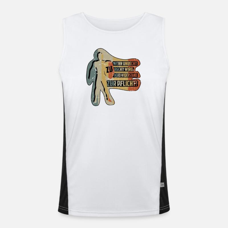 QUAND L’INJUSTICE DEVIENT JUSTE Débardeur respirant contrasté Homme 