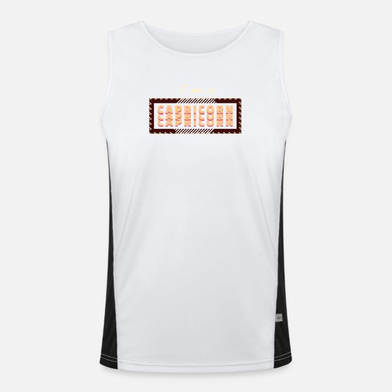 Steinbock Sternzeichen Cool Statement Horoskop Funktionelles Kontrast-Tank Top für Männer 
