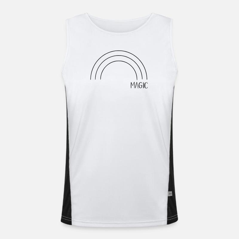 Magic Regenbogen Funktionelles Kontrast-Tank Top für Männer 