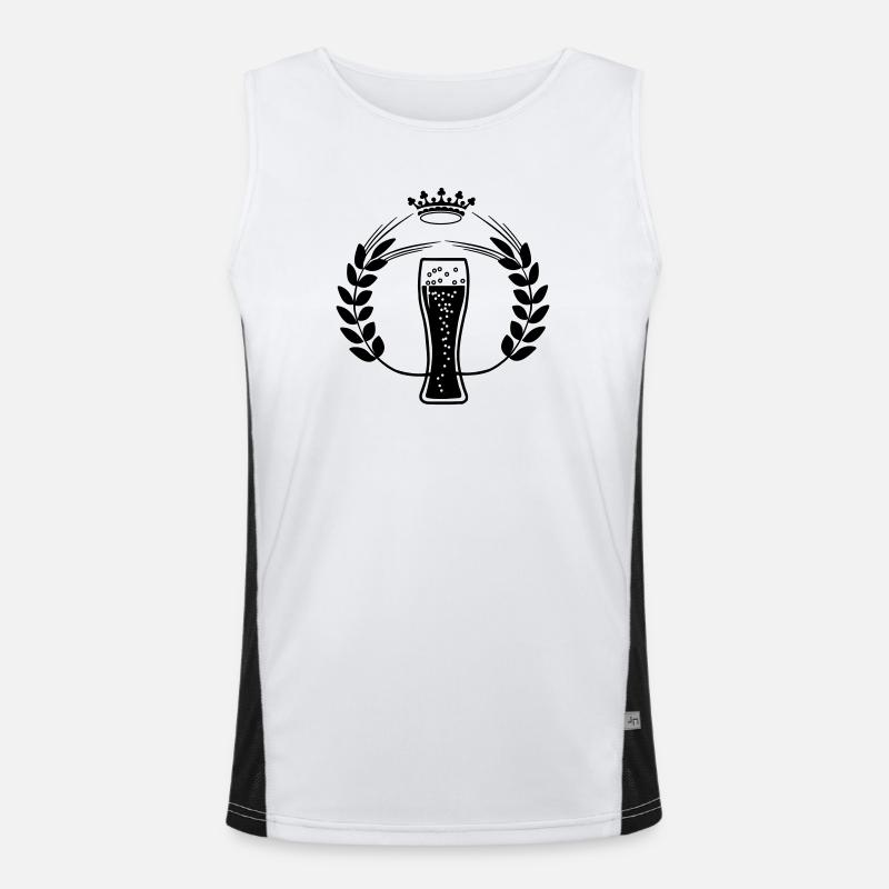 Corn grain wheat beer Men's Functional Contrast Tank Top 