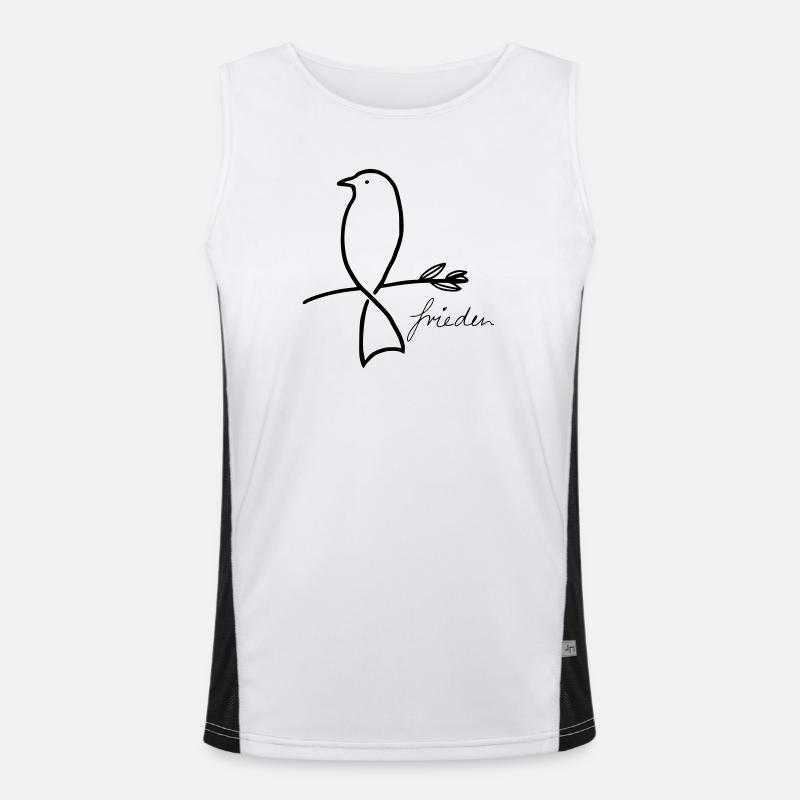 Frieden Funktionelles Kontrast-Tank Top für Männer 