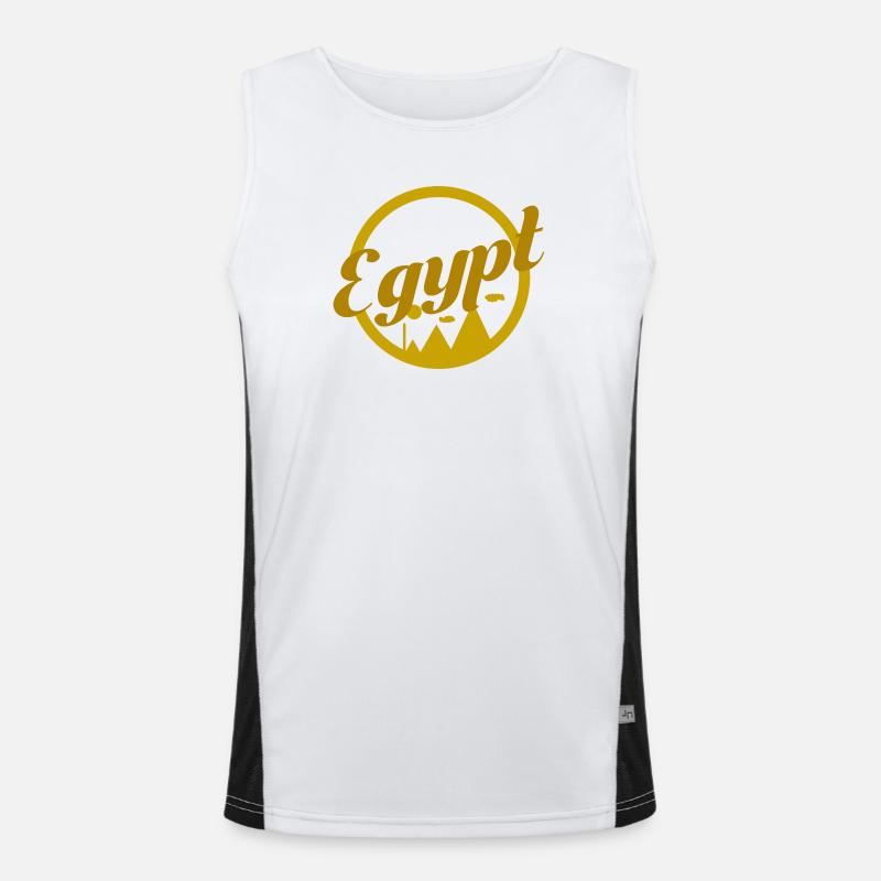 Egypte Egypte Pyramides Le Caire Idée cadeau d’été Débardeur respirant contrasté Homme 