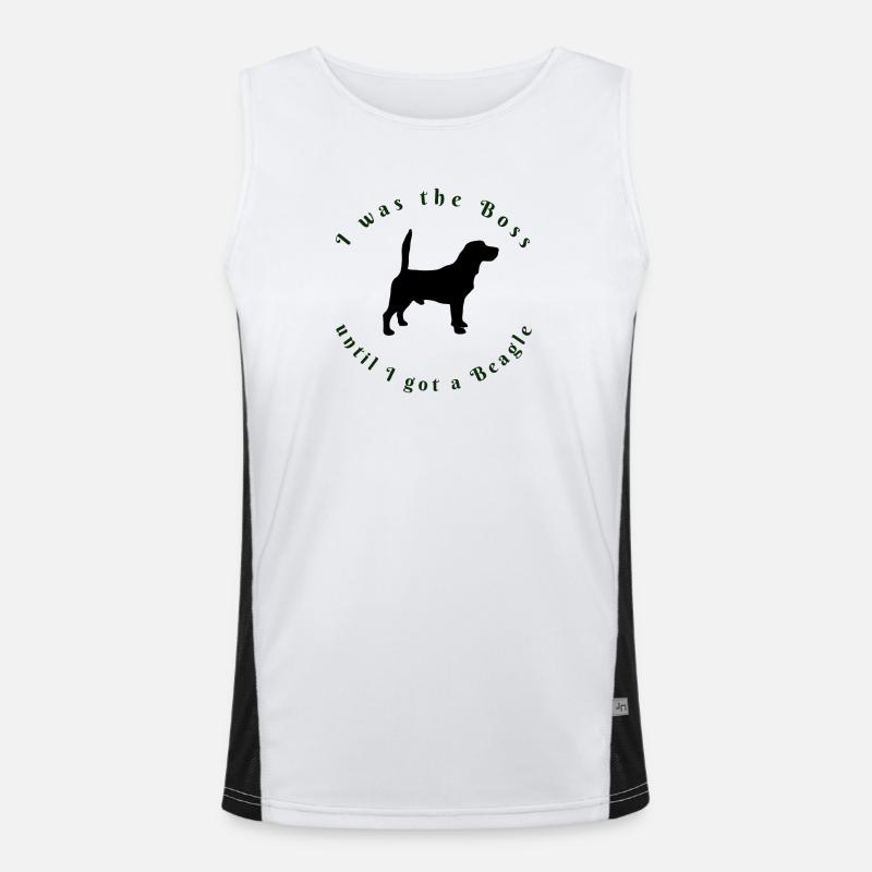 I Was The - Beagle Lovers Tee Funktionelles Kontrast-Tank Top für Männer 