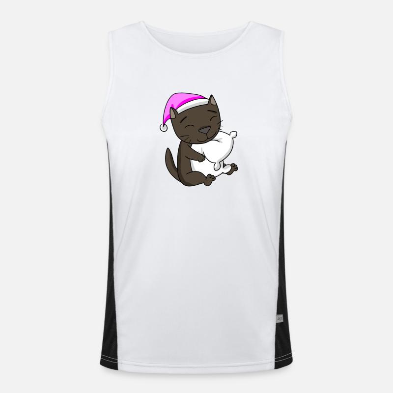 Katze Katzenrasse Havana Funktionelles Kontrast-Tank Top für Männer 