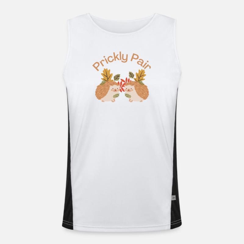 Prickly Pair - Hedgehog Lovers Funktionelles Kontrast-Tank Top für Männer 