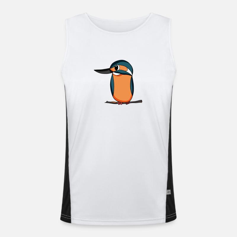Kingfisher Blue Bird Men's Functional Contrast Tank Top 