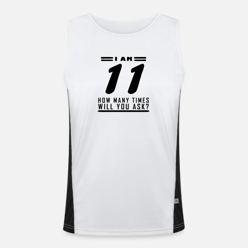 Ich bin 11 – 11. Geburtstag Geschenk Funktionelles Kontrast-Tank Top für Männer 