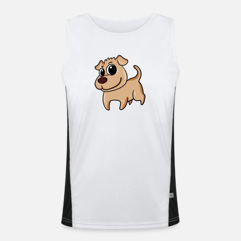 Chien mignon Débardeur respirant contrasté Homme 