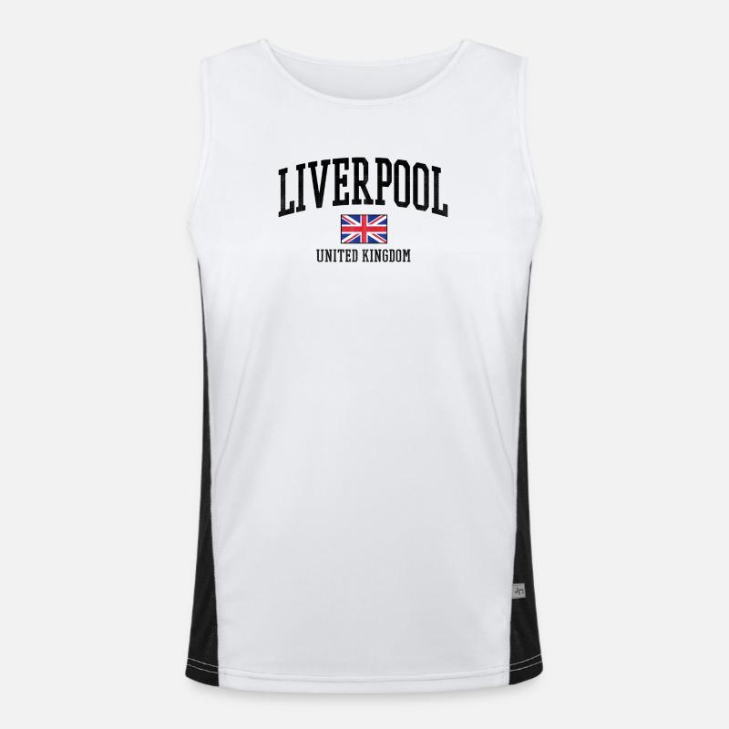 Style du drapeau de Liverpool UK Débardeur respirant contrasté Homme 