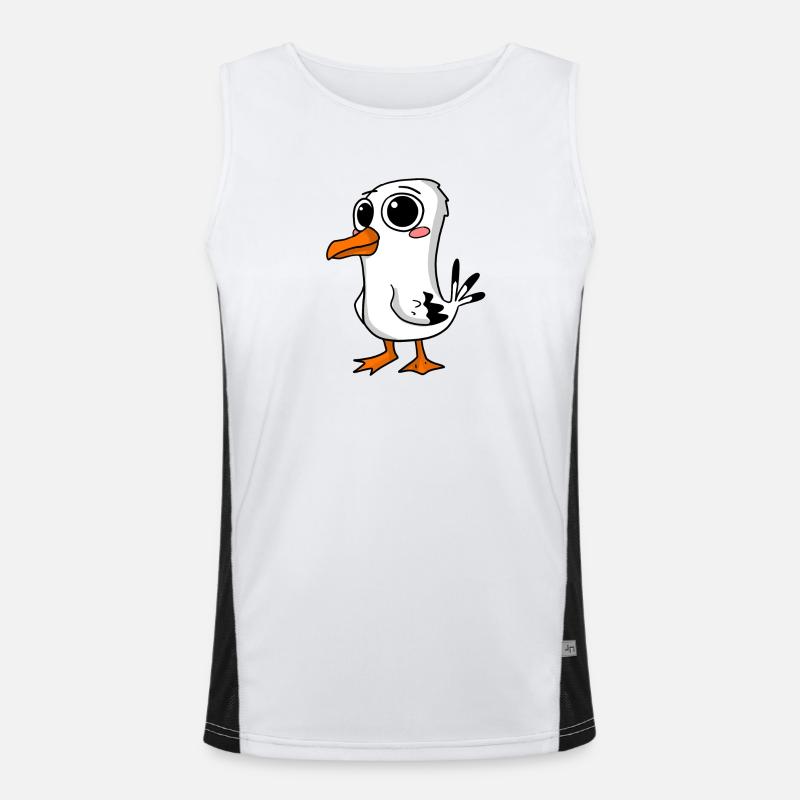 Niedliche Möwe Funktionelles Kontrast-Tank Top für Männer 