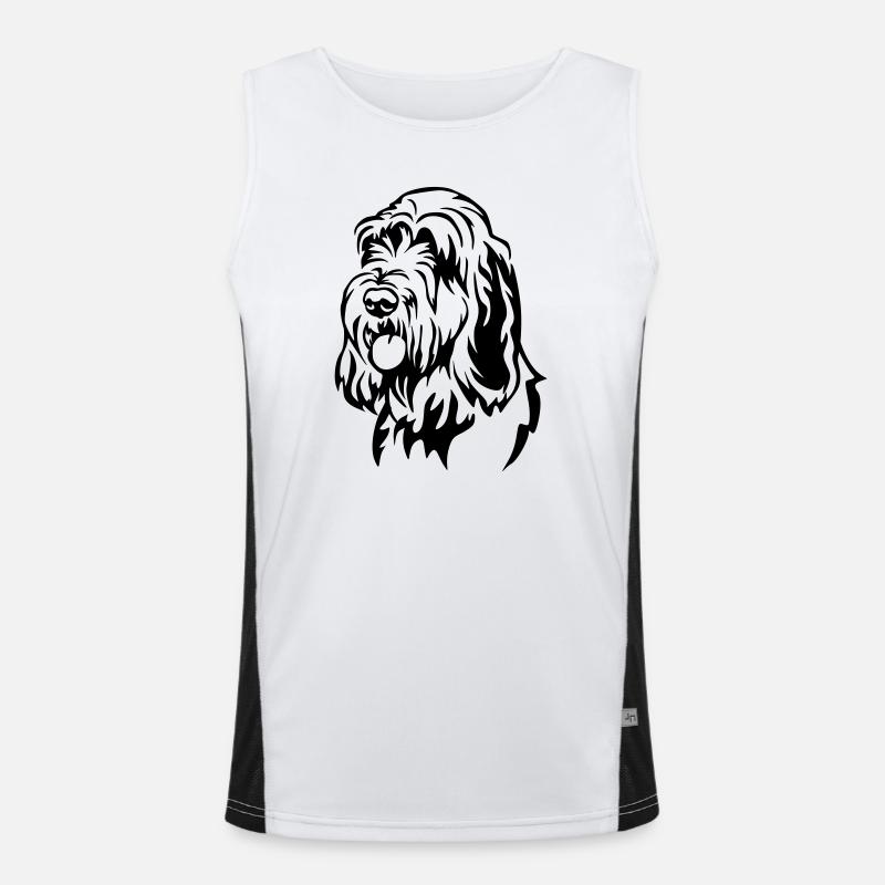 Tête de Spinone Italiano Débardeur respirant contrasté Homme 