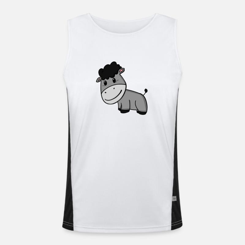 Esel Funktionelles Kontrast-Tank Top für Männer 