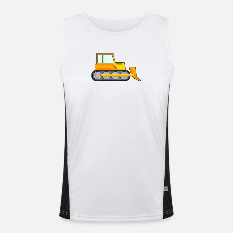 Construction trailer - Men's Functional Contrast Tank Top  - white/black