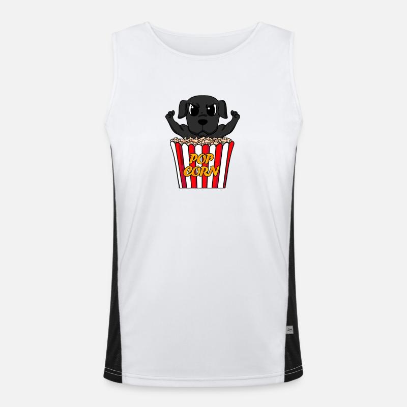 Labrador - Men's Functional Contrast Tank Top - white/black
