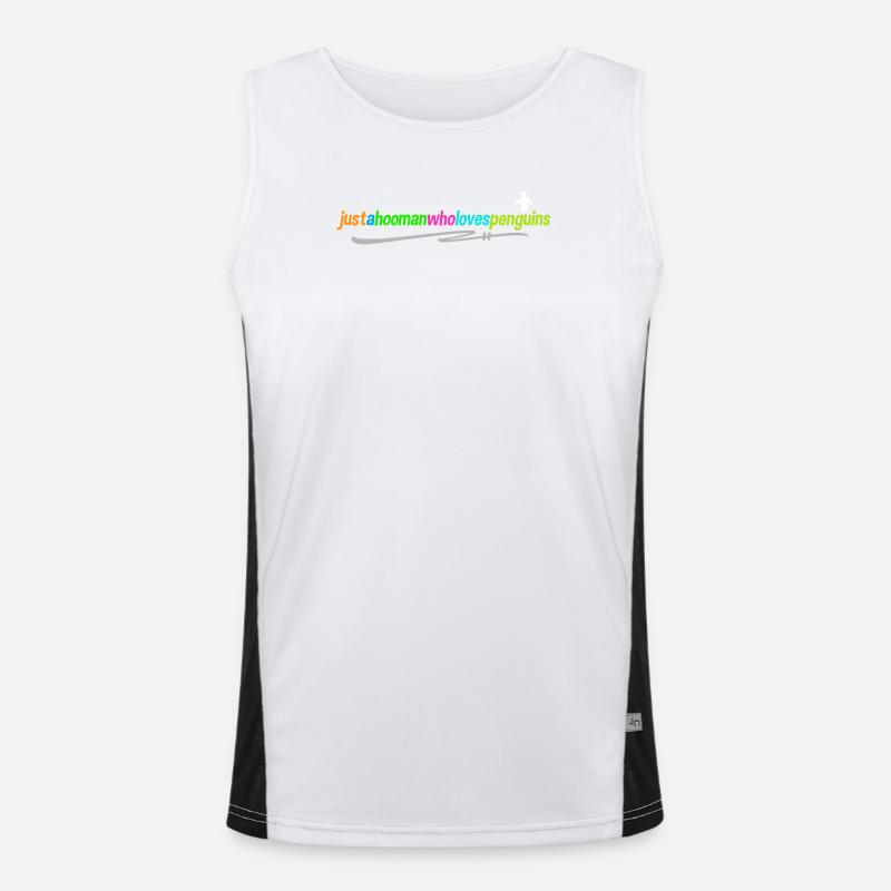 Antarctica Penguin Statement Bird Animal Seabird Men's Functional Contrast Tank Top 