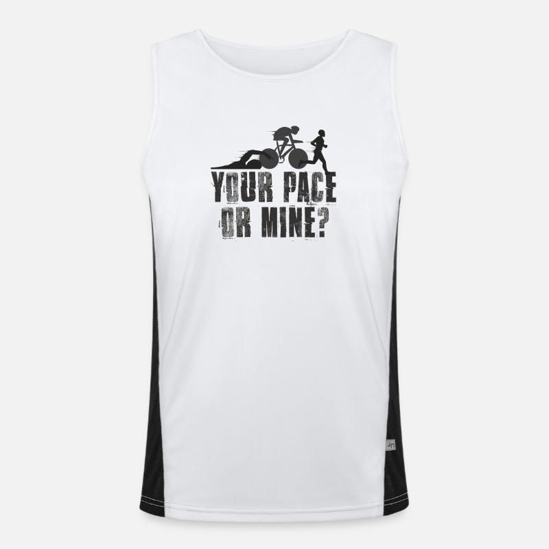 Dein Tempo Oder Meins Triathlon Funktionelles Kontrast-Tank Top für Männer 