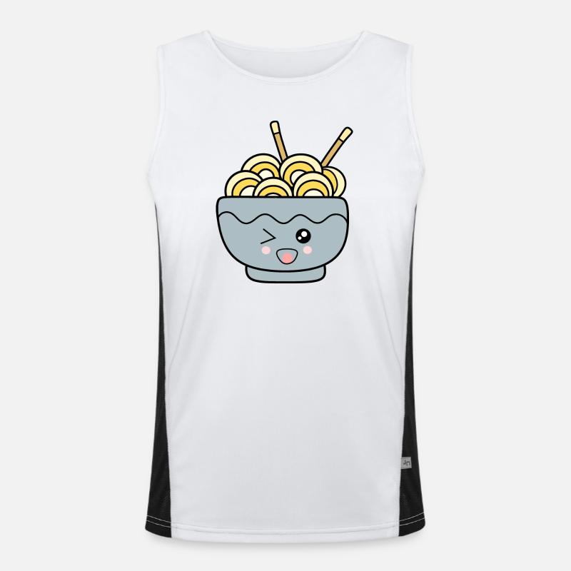 Kawaii Noodles Ramen Men's Functional Contrast Tank Top 