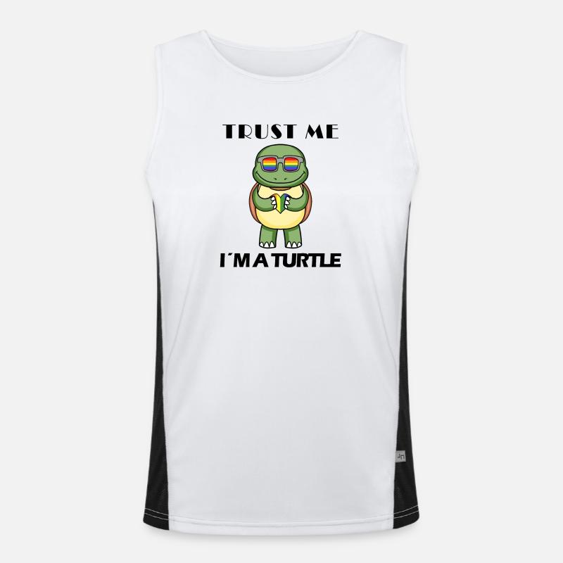 Schildkröte Funktionelles Kontrast-Tank Top für Männer 