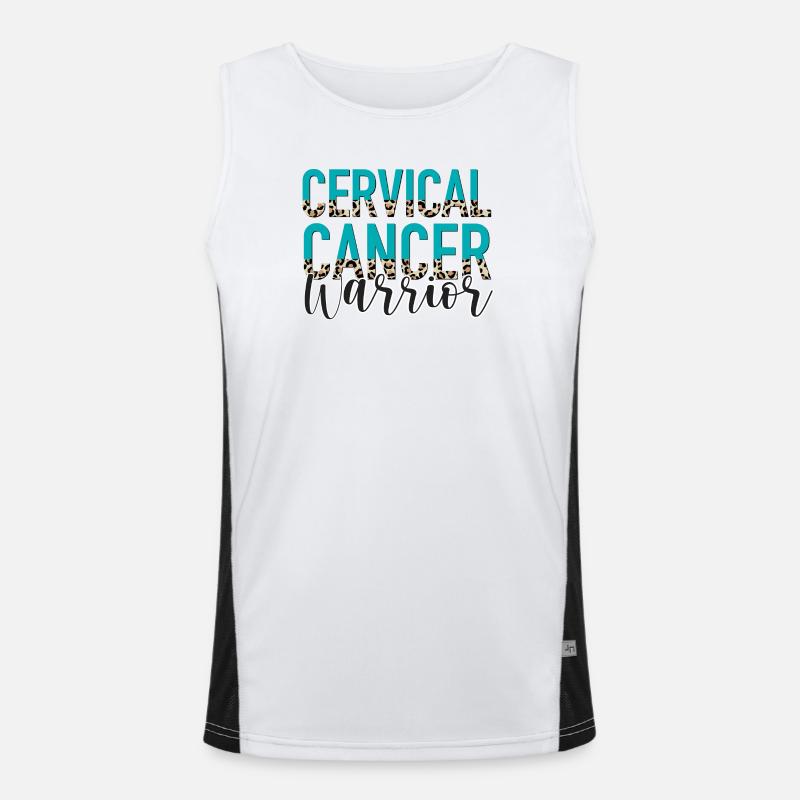 Gebärmutterhalskrebs HPV Cervical Cancer Warrior Funktionelles Kontrast-Tank Top für Männer 