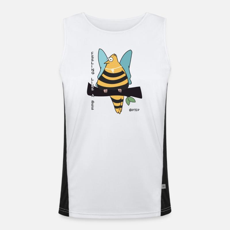 feeling like a bee Funktionelles Kontrast-Tank Top für Männer 