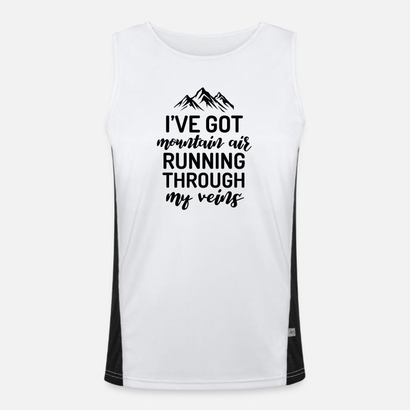 I've Got Mountain Air Running Through My Veins Men's Functional Contrast Tank Top 