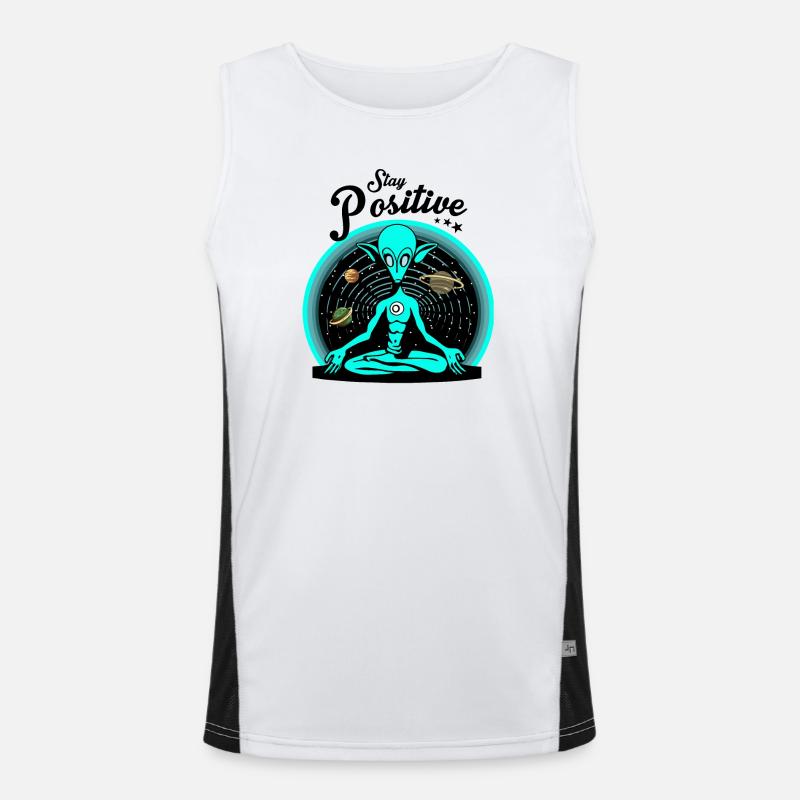 Bleib Positiv Funktionelles Kontrast-Tank Top für Männer 