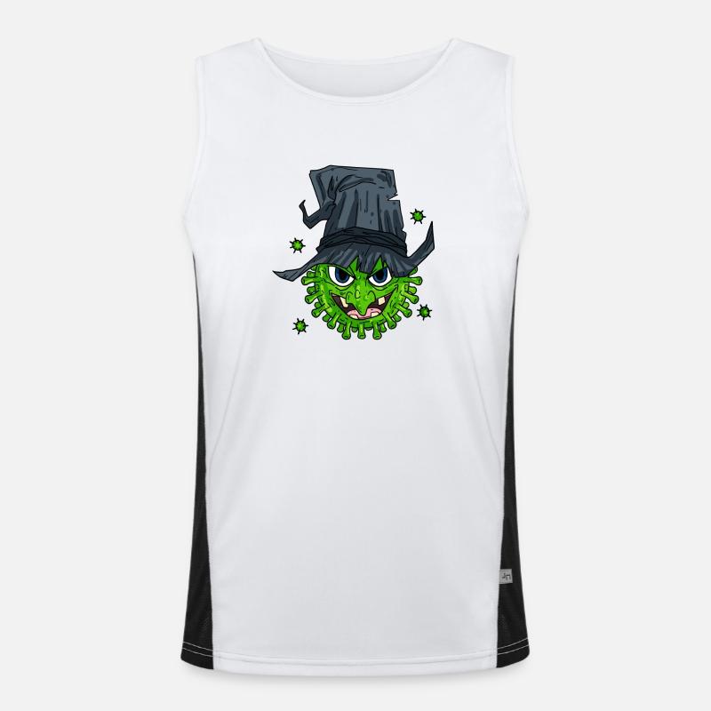 Witch Virus - Men's Functional Contrast Tank Top - white/black