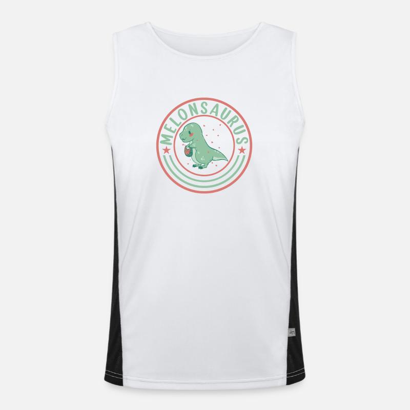 Pastèque pastèque végétarienne T Rex Débardeur respirant contrasté Homme 