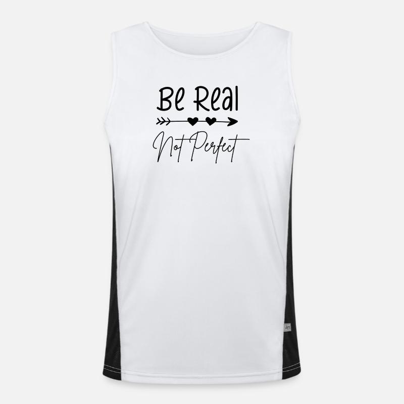 Sei echt, nicht perfekt Funktionelles Kontrast-Tank Top für Männer 