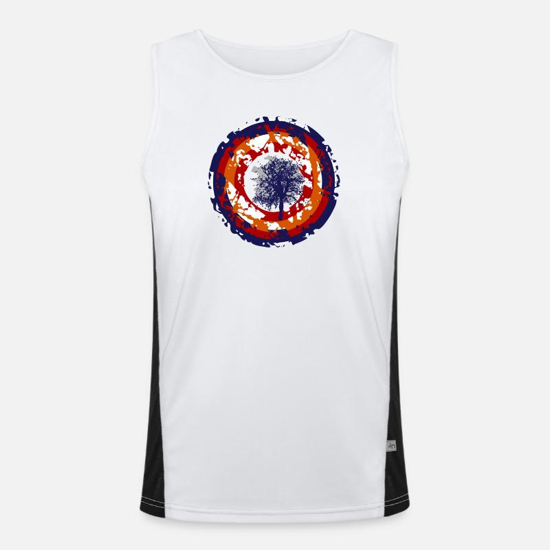 crazy bullseye Funktionelles Kontrast-Tank Top für Männer 