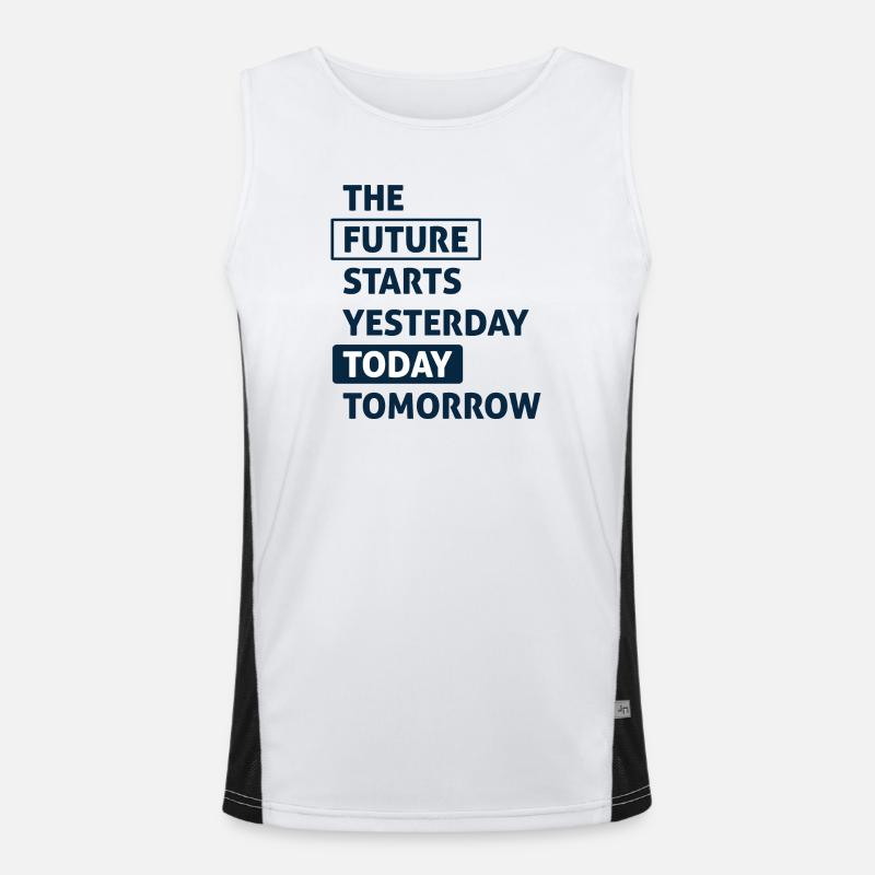 Die Zukunft beginnt heute Funktionelles Kontrast-Tank Top für Männer 