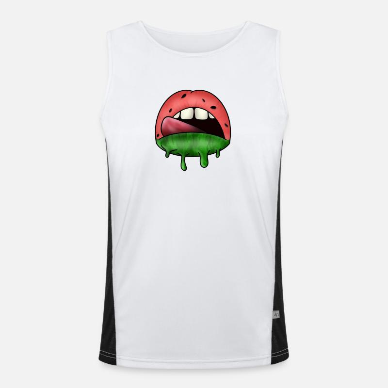 Lèvres de pastèque Débardeur respirant contrasté Homme 