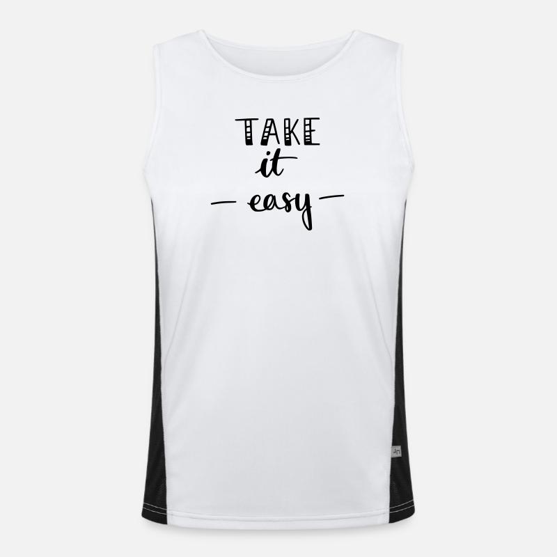 Take it easy Men's Functional Contrast Tank Top 