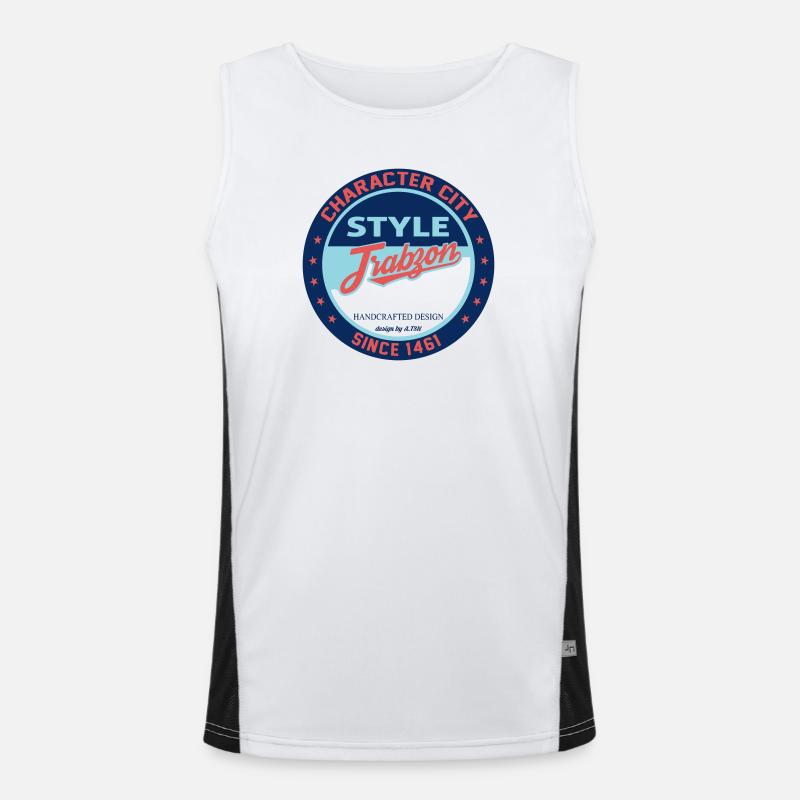 Trabzon Stil Emblem Funktionelles Kontrast-Tank Top für Männer 