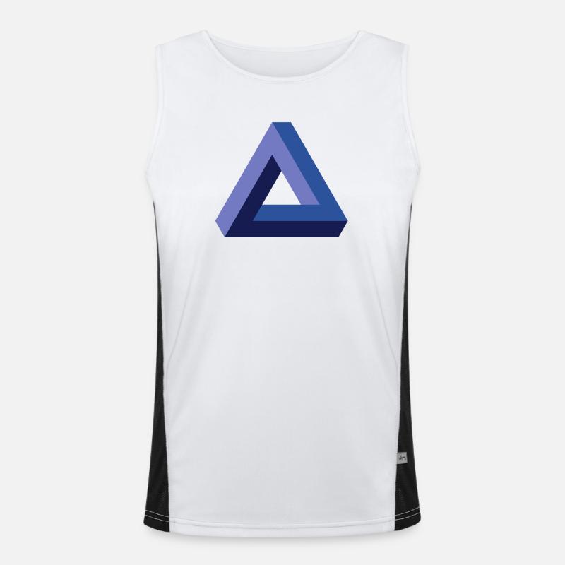 Triangle illusion d'optique Débardeur respirant contrasté Homme 