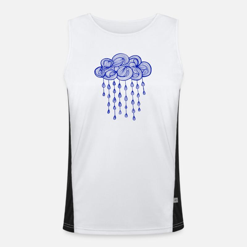 pluie, saison, pluie, cycle de l'eau Débardeur respirant contrasté Homme 