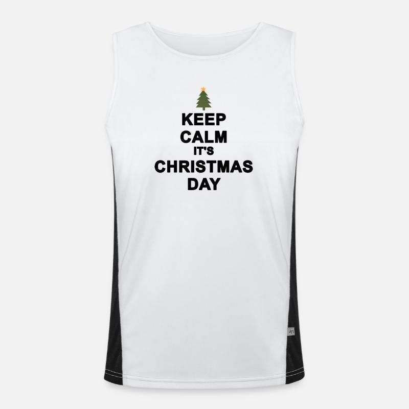 keep calm christmas Débardeur respirant contrasté Homme 