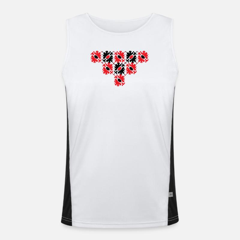 Decorative flowers - Traditional inspired design Men's Functional Contrast Tank Top 