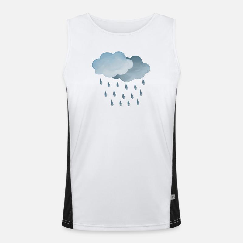 Weather Rain-Clouds Symbol Men's Functional Contrast Tank Top 