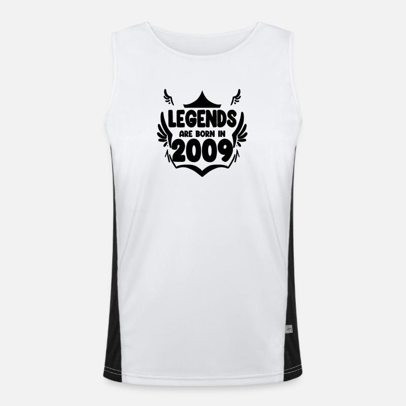 2009 - Men's Functional Contrast Tank Top  - white/black