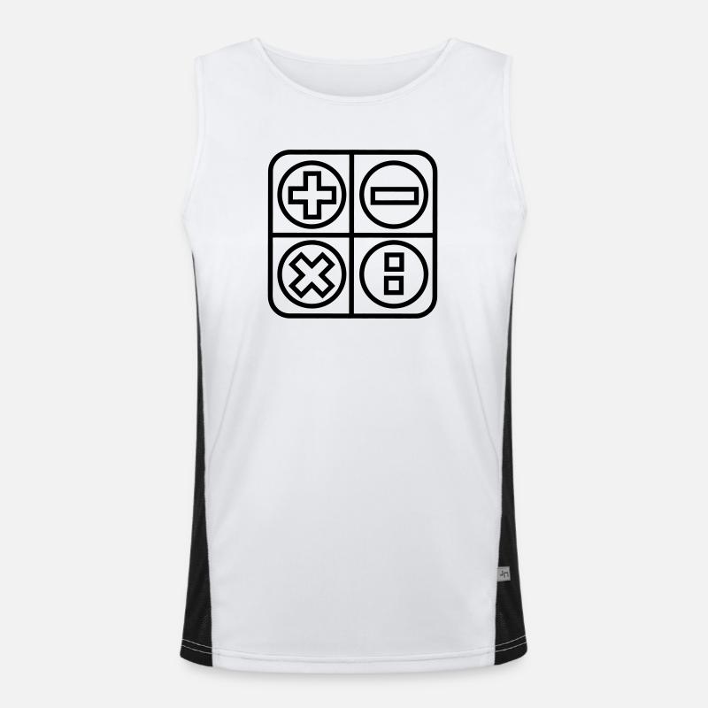 Berechnen Sie das Schattenbild des Logo-Emblems Funktionelles Kontrast-Tank Top für Männer 